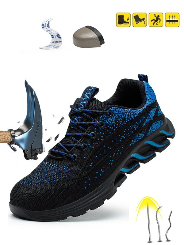 Men's Lightweight Safety Shoes, Breathable Comfortable Anti-smashing Anti-piercing Anti-slip Composite Toe Cap Shoes, Daily Wear Shoes for Men, Boy