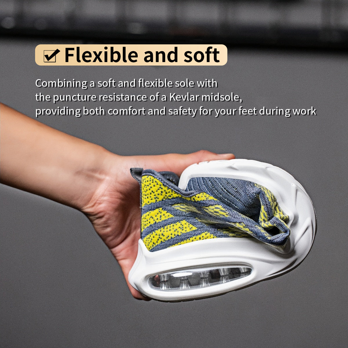 Men's Steel Toe Safety Shoes, Lightweight Breathable Comfortable Sports Sneakers, Anti-smash Anti-puncture Durable Protective Shoes for Daily Work, Closed
