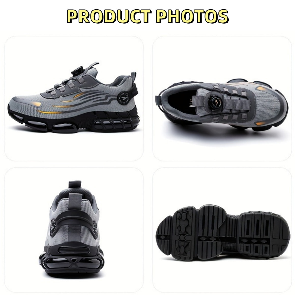 Men's Casual Lace Up Low Top Sneakers, Lightweight Breathable Comfortable Non-slip Sneakers, Fashionable Anti-smash Sports Shoes for Daily Wear