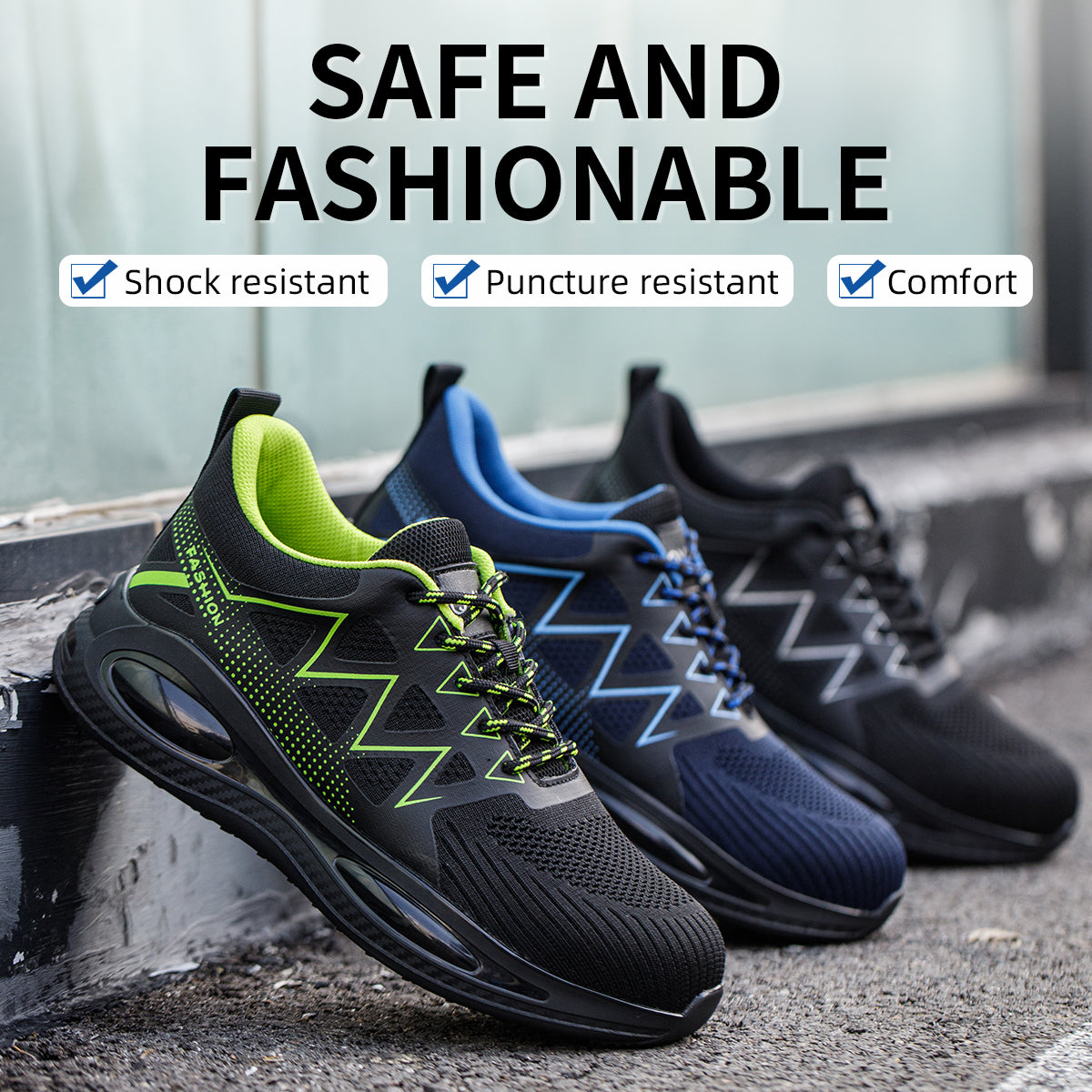 Professional Men's Safety Work Boots, Steel Toe Anti-Smash, Anti-Slip Sole, Puncture-Resistant, Breathable Comfort for Long Shifts, Industrial Protection, Work Safety Footwear