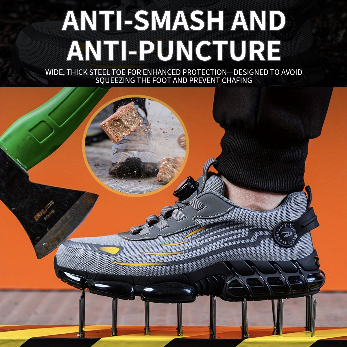 Men's Casual Lace Up Low Top Sneakers, Lightweight Breathable Comfortable Non-slip Sneakers, Fashionable Anti-smash Sports Shoes for Daily Wear