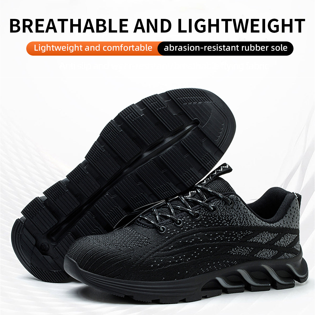 Men's Lightweight Safety Shoes, Breathable Comfortable Anti-smashing Anti-piercing Anti-slip Composite Toe Cap Shoes, Daily Wear Shoes for Men, Boy