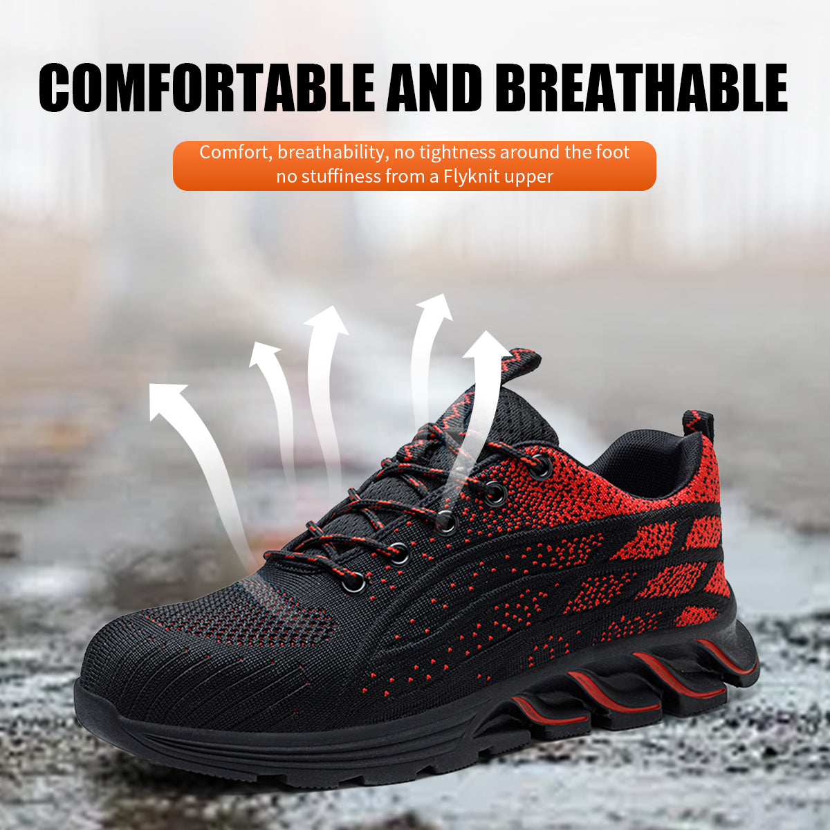 Men's Lightweight Safety Shoes, Breathable Comfortable Anti-smashing Anti-piercing Anti-slip Composite Toe Cap Shoes, Daily Wear Shoes for Men, Boy